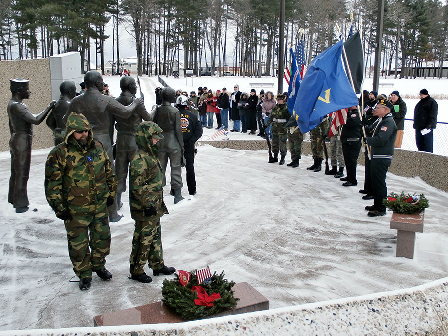 Wreaths Across America Held at Plover Korean War Memorial