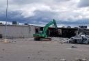 Former Kmart building comes down