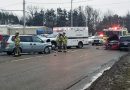 Four transported to hospitals in three-vehicle crash on Post Rd.