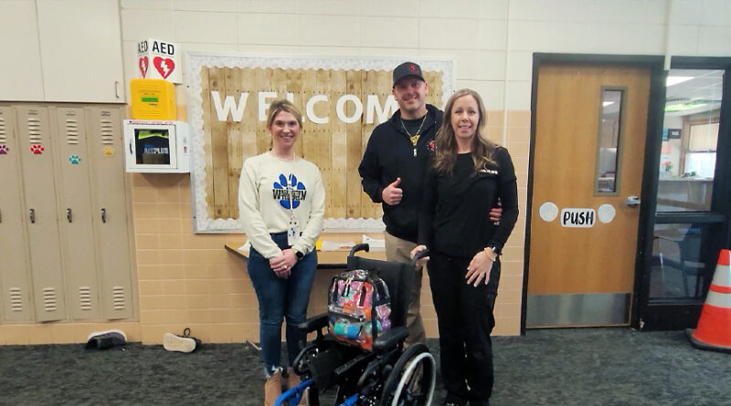 Local entrepreneurs facilitate wheelchair donation at elementary school