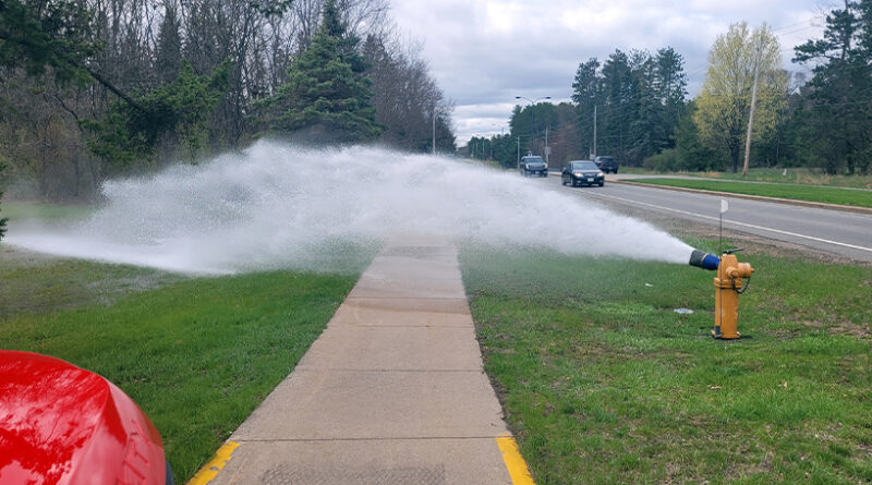 Municipalities flush hydrants, water mains, during annual spring maintenance